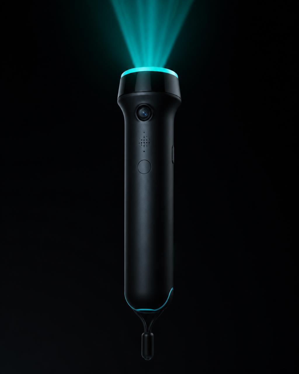 Infinity-1 Spatial Node handheld device emitting a holographic light field